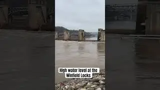 High water levels at the Winfield Locks 💦 🌧️ ☔️