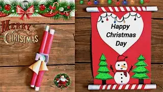 Diy Happy Christmas Day Greeting Card//Christmas Day Card Making//How to make Christmas Day Card