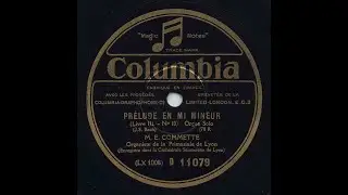 Prelude in E minor BWV 533 JS Bach, Edouard Commette at Cathedrale Lyon (78 rpm, 1928)