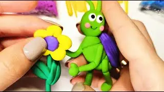 DIY | Air Dry Clay Grasshopper 🦗| How To Make a Fridge Magnet | Tutorial Handmade 🦗