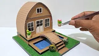 CARA MEMBUAT MINIATUR RUMAH DARI KARDUS MUDAH DAN SIMPEL #201 RUMAH UNIK