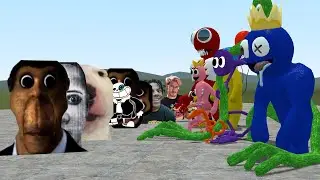 OBUNGA AND GMOD NEXTBOTS VS ALL RAINBOW FRIENDS In Garry's Mod!