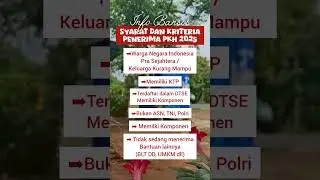 Kriteria dan Syarat Penerima Bantuan PKH Tahun 2025 #infopkhhariini #bpnt #bansoscair #bantuanpkh
