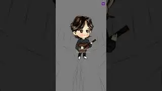@BTS  Suga Cartoon Digital Drawing | ARMYs Are Always with Him | Speed Art #bts #suga #btsarmy