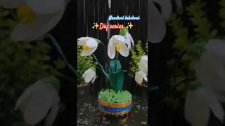 Цветы, вытекающие из капель дождя, с пластиковой ложки #сделайсам #шорты