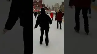ice skating in Moscow. red square