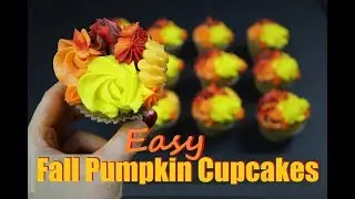 Easy Fall Pumpkin Cupcakes | CHELSWEETS