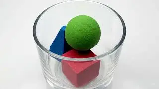 Satisfying Kinetic Sand SHAPES Crush 🔴🔷🟢 (Glass Cup ASMR)