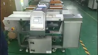 CQ 918 Food Metal detector for frozen food with pusher rejector and cover