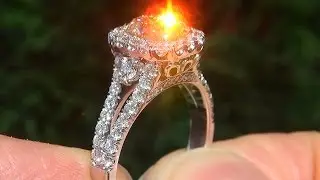 EGL USA VS2 Natural Fancy Yellow Diamond 18k Gold Engagement Wedding Ring - C435