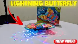 Gear butterfly toy transparent with light and music full unboxing and review.