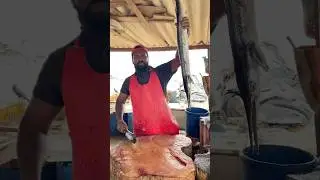 Expert Garfish Cutting Mastery 🐟🔪 Needlefish Filleting at Real Fish Market #fishcutting #shorts