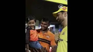 M.S. Dhoni playing with Natarajan's Daughter | cute little girl with dhoni | SRH | CSK