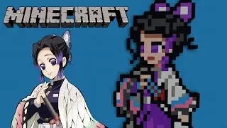 Minecraft Pixel Art Tutorial Shinobu Demon Slayer