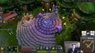 Bjergsen plays Akali vs Diana mid lane