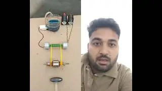 वोटर मोटर आर्मेचर 🛰️🛰️ चुंबकीय आकर्षण, घागा से जनरेटर घूमाकर, बिजली उत्पन्न, बल्ब LED, चालू किया