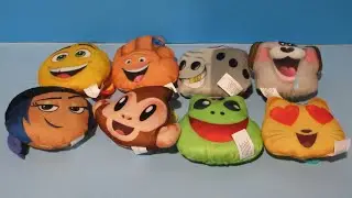 2017 THE EMOJI MOVIE set of 8 McDONALDS HAPPY MEAL TOYS VIDEO REVIEW