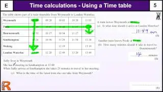 Time Calculations and Timetables GCSE Maths Foundation revision Exam paper practice & help