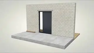 Montage Stahl-Haust&uuml;r NTS mit Seitenteil