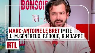 Marc-Antoine Le Bret imite Kylian Mbappé, Mac Lesggy, Fabrice Éboué et Jean-Marc Généreux