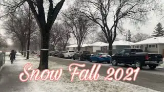 Walking around River Heights, Winnipeg | My First Snow Fall in Canada | Winter 2021