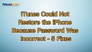 iTunes Could Not Restore the iPhone Because Password Was Incorrect - 5 Fixes