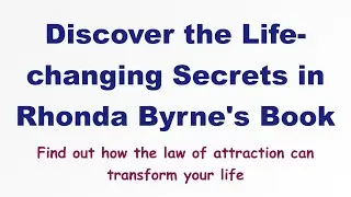 How the Secret Changed My Life Book Review and Summary