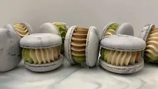 플랫그린 마카롱(green tea&coffee macaron)
