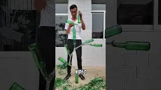 Defying Gravity, Bottle and Wrench Stacking Skills #balancechallenge #shorts #skills #amazing