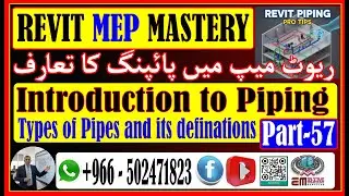 Understanding Piping Systems in Revit MEP ریویٹ ایم ای پی میں پائپنگ سسٹم کو سمجھنا Par-57