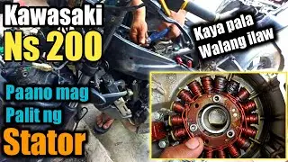Kawasaki ns 200 ,Paano magpalit ng stator / Kaya pala walang ilaw sunog ang stator / Homeservice