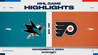 NHL Highlights | Sharks vs. Flyers - November 11, 2024