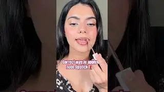 Apply nude lipstick like a pro with this technique ✨❤️ #ytshorts #makeup #nudelipstick #ytmakeup