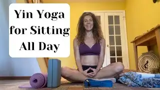 Yin Yoga for Sitting All Day - 13 Minute Yin Yoga with Props