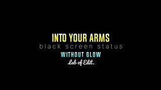 Into Your Arms~Without Glow | Black Screen Status | Lab of Edit