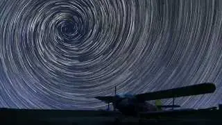 Vortex Spiral Star Trail Time lapse 4K