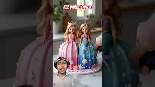 Kue barbie yang cantik waktunya makan😱😍 #cake #comedy #imut #cute #funny #magic #ngakak #shorts
