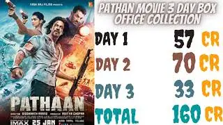 Pathan movie 3Day box office collection India net #pathan