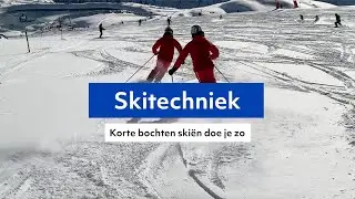 Skitechniek: korte bochten ski&euml;n doe je zo! #skien #wintersport #tips