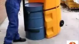 Bunded Drum Containment Trolley in Use