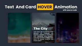 Creative Animation  text & card Magic Animation with splitting js| html, css, js