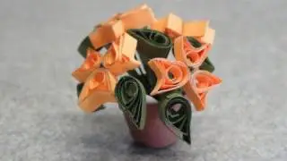 Quilled Miniature plants: Yellow 