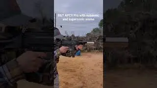 B&T APC9 Pro suppressed with subsonic and supersonic ammo. #shorts