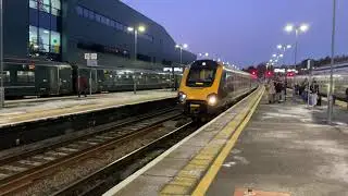 Cross Country Voyager arrives at Exeter St Davids platform 4
