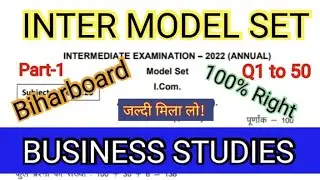 BUSINESS STUDIES MODEL PAPER ANSWER KEY. BST Model Paper 2022. Biharboard Official Model Paper.