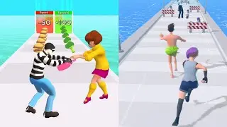 Stumble girl run Vs Man run gameplay , New top Satisfying ASMR walkthrough video game, Android game