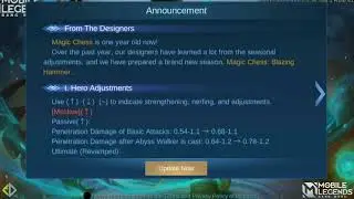 NEW UPDATE PATCH NOTE 1.5.40 | MOSKOV BUFF | ARGUS,BRODY,PAQUITO ADJUSTMENT | Mobile Legends