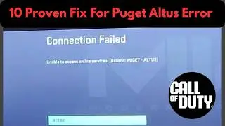How To Fix Puget Altus Error | COD Not Working | Unable to Access Online Services Fix