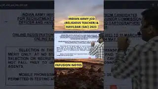 Indian Army JCO Religious Teacher & Havildar SAC 2023