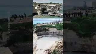 L'arco dell'amore Melendugno, prima e dopo il maltempo